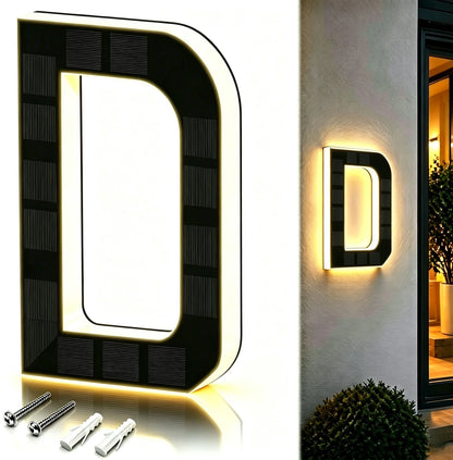 Large Waterproof Address Sign Modern Light