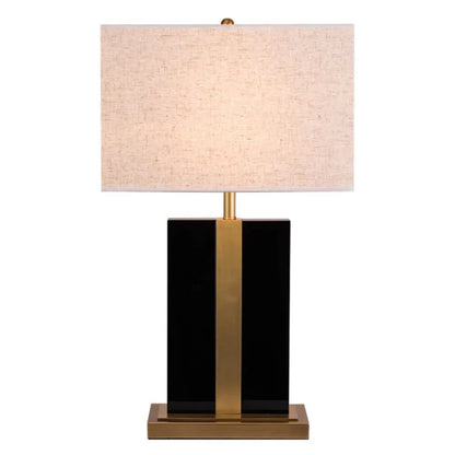 Classy Oriental Design Dimmable LED Desk Lamp Marble Fabric Textile