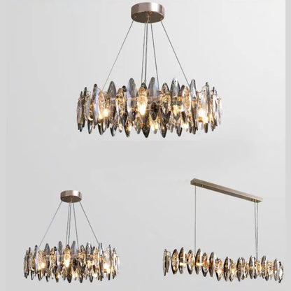 Crystal Gold Silver Modern Independent Designer Chandelier LED Light Fixture Luxury Royal Lights & Home Decor