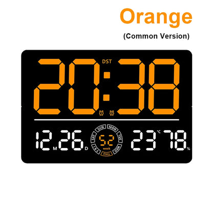 Large Digital Wall Clock 10 Brightness Adjustment Dual Alarm LED Clocks