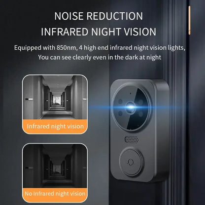 Two-Way Intercom HD Wireless Video Doorbell with 4.3'' IPS Screen