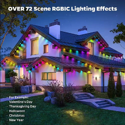 Light String with App Remote Control Music Sync for House Roof Décor