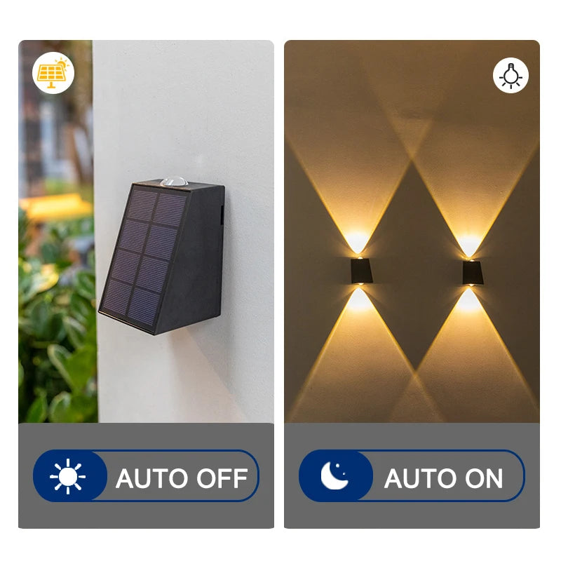 LED Outdoor Wall Solar Lights Waterproof Garden Wall Decoration Royal Lights & Home Decor
