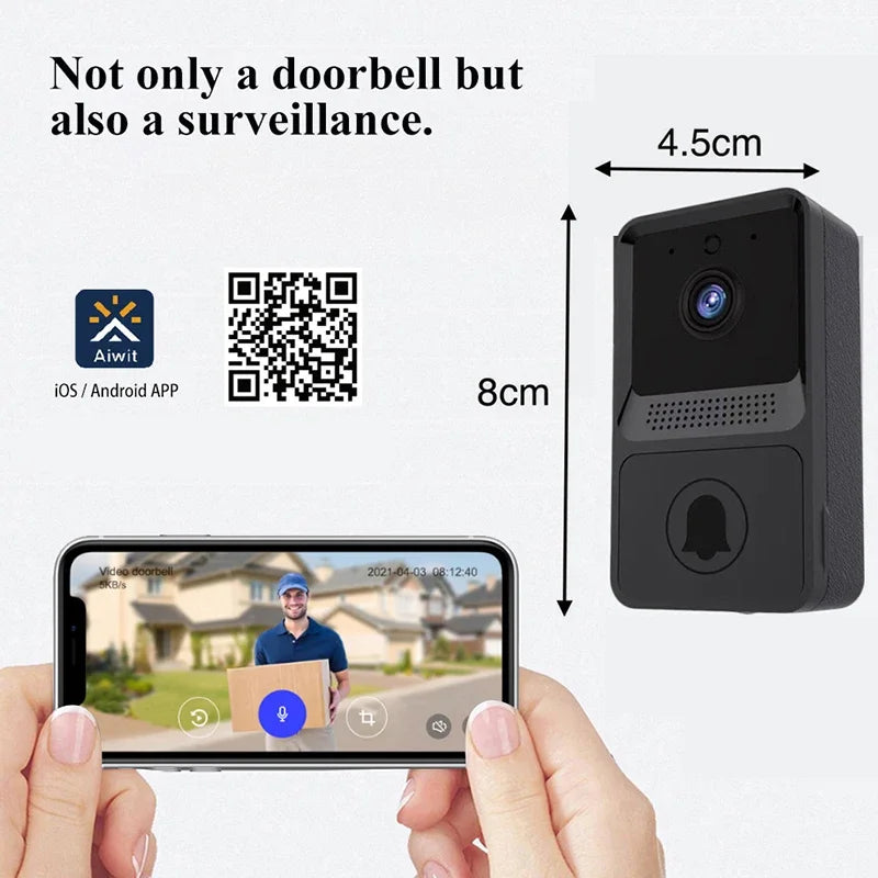 Smart Home Camera Security Door Bell Night Vision Video Intercom Wireless Button