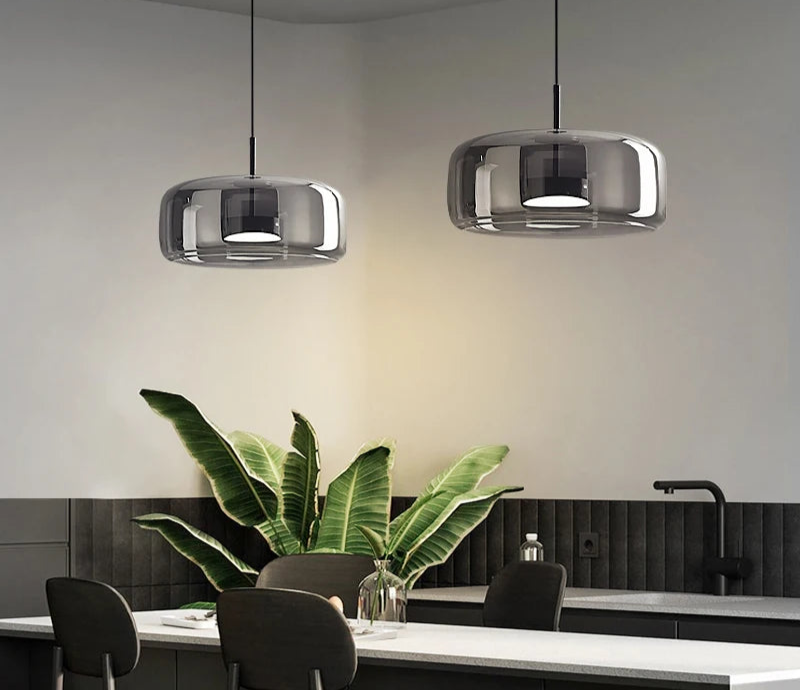Luxury Designer Glass Chandelier with Adjustable Hanging Cord Elegant Cafe Lighting