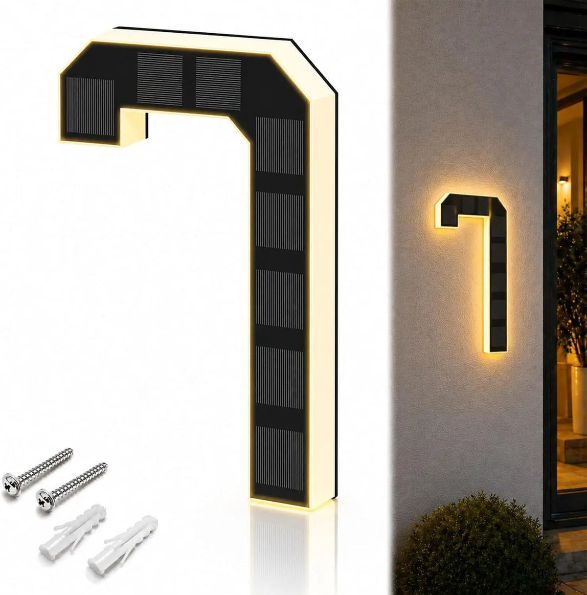Large Waterproof Address Sign Modern Light