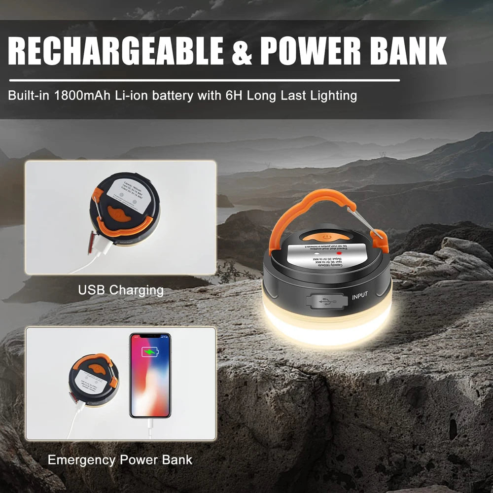 High Power Camping Lantern Tents Lamp USB Rechargeable Royal Lights & Home Decor