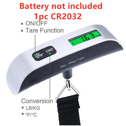 Portable Scale Digital LCD Display 110lb/50kg Electronic Bag Weight Balance Tools - Royal Lights & Home Decor