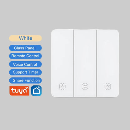 Smart WiFi Smart Light Switches glass panel No Neutral Wire