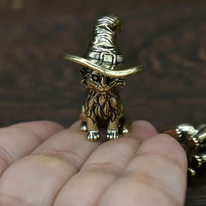 Pure Brass Rooster Figurine - Intricate Golden Animal Brass Home Decor