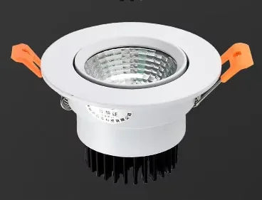 Silver Body Round COB LED Recessed Downlight 10pcs