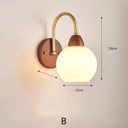 Modern Indoor Wall Light Lamp Suitable Light Fixture Wooden Vintage