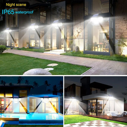 Solar light 3 Modes Adjustable Lighting Head for Garage Garden Yard Royal Lights & Home Decor