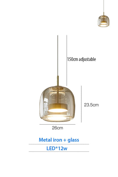 Luxury Designer Glass Chandelier with Adjustable Hanging Cord Elegant Cafe Lighting