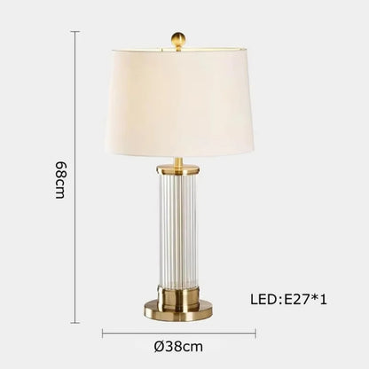 Classy Oriental Design Dimmable LED Desk Lamp Marble Fabric Textile
