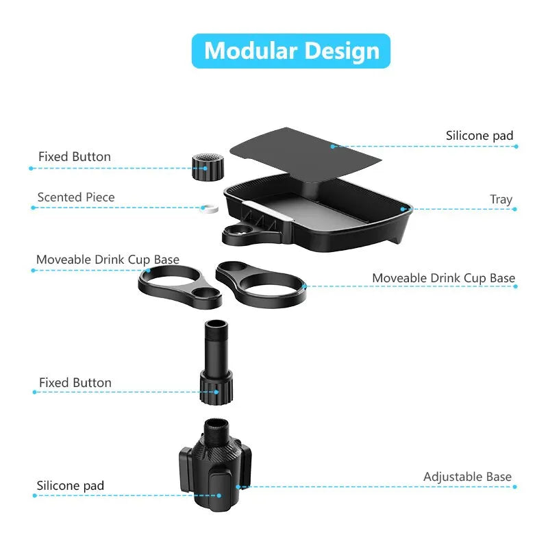 Car Seat Cup Holder Snack Tray