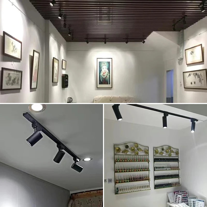 Whole Set 220V Led Track Light Fixture Rail Lighting System Royal Lights & Home Decor