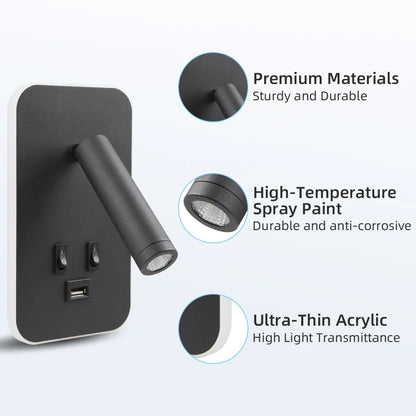 3-in-1 Reading Wall Lamp