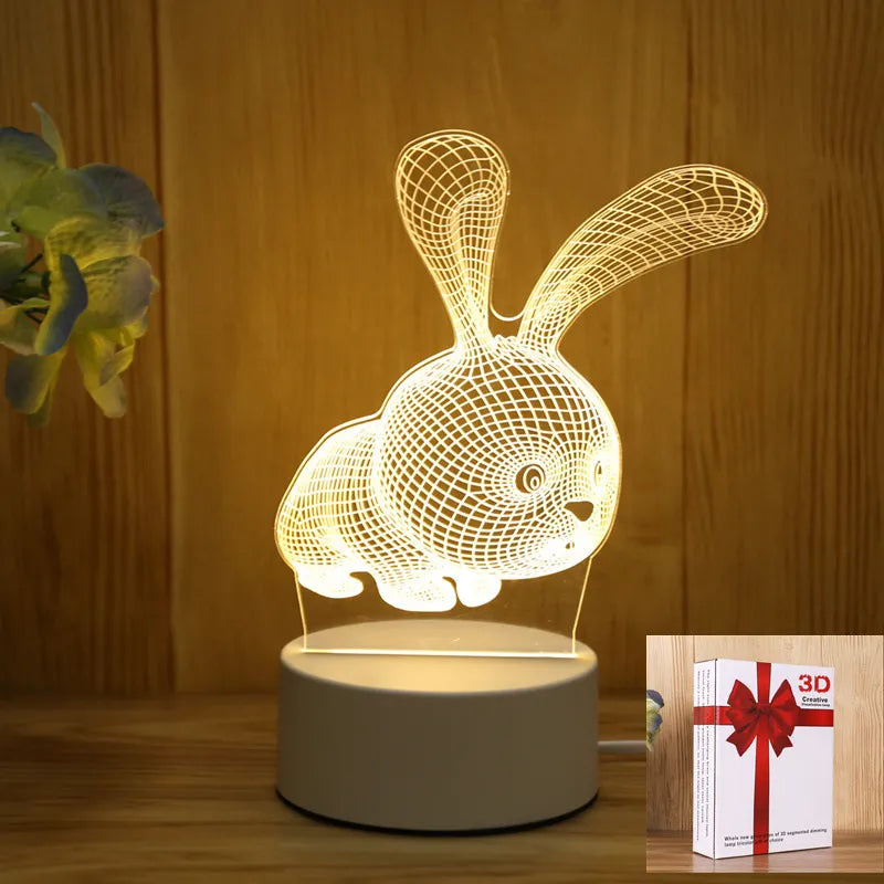 3D Acrylic Led Lamp - Royal Lights & Home Decor