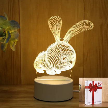 3D Acrylic Led Lamp - Royal Lights & Home Decor