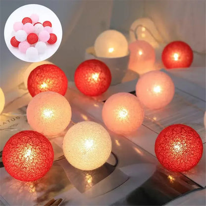 LED Cotton Ball String Fairy Night Lights