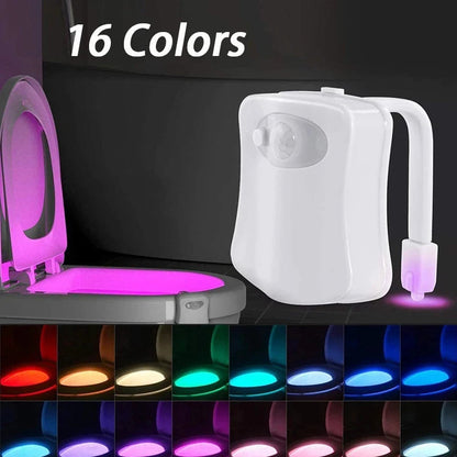 Toilet Seat Smart Motion Sensor Night Light 16/8 Colors Waterproof