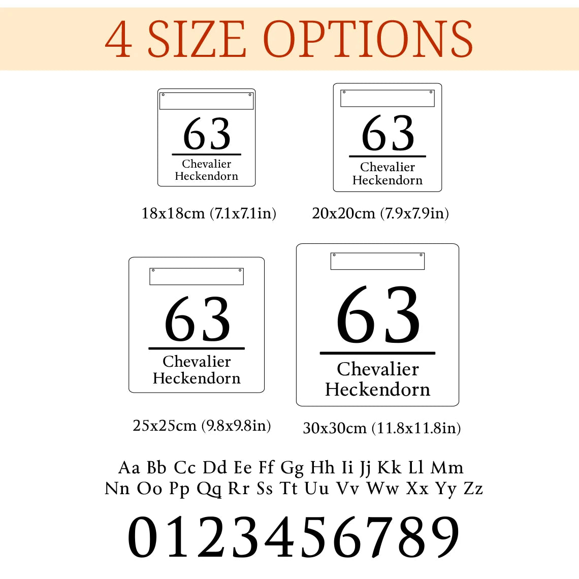 Outdoor Solar Light House Number Signs Acrylic Plaque Personalized Exterior