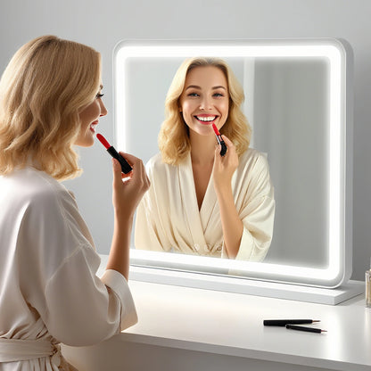 LED Vanity Mirror with Lights Aluminum Frame Bathroom Mirror