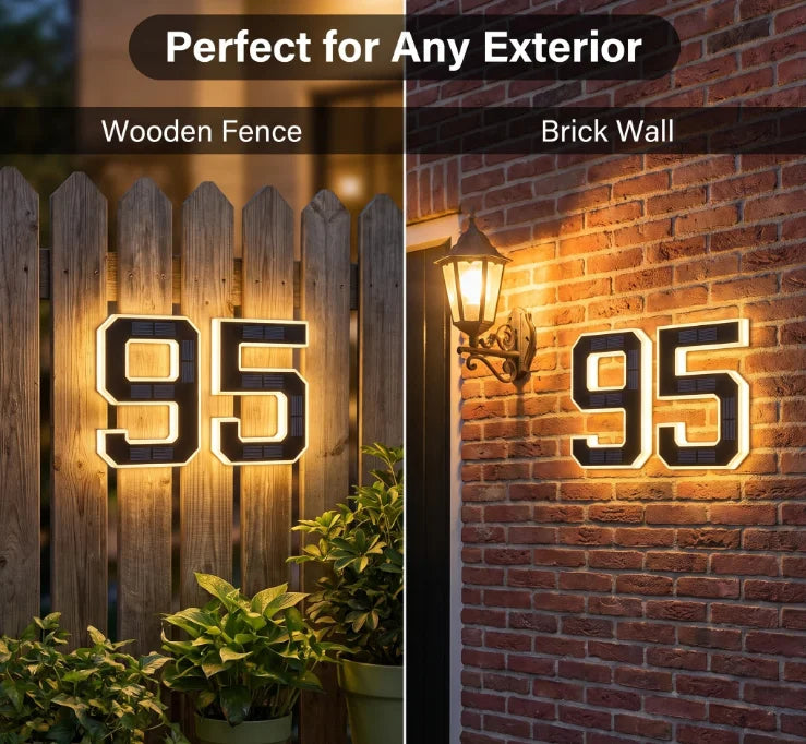 Large Waterproof Address Sign Modern Light