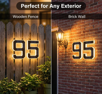 Large Waterproof Address Sign Modern Light