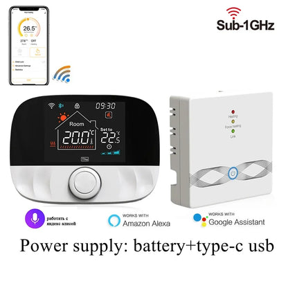 Smart WiFi Floor Heating For Gas Boiler Battery Temperature Controller