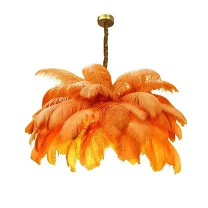 Feather Chandelier Ceiling Lamp LED Pendant Light