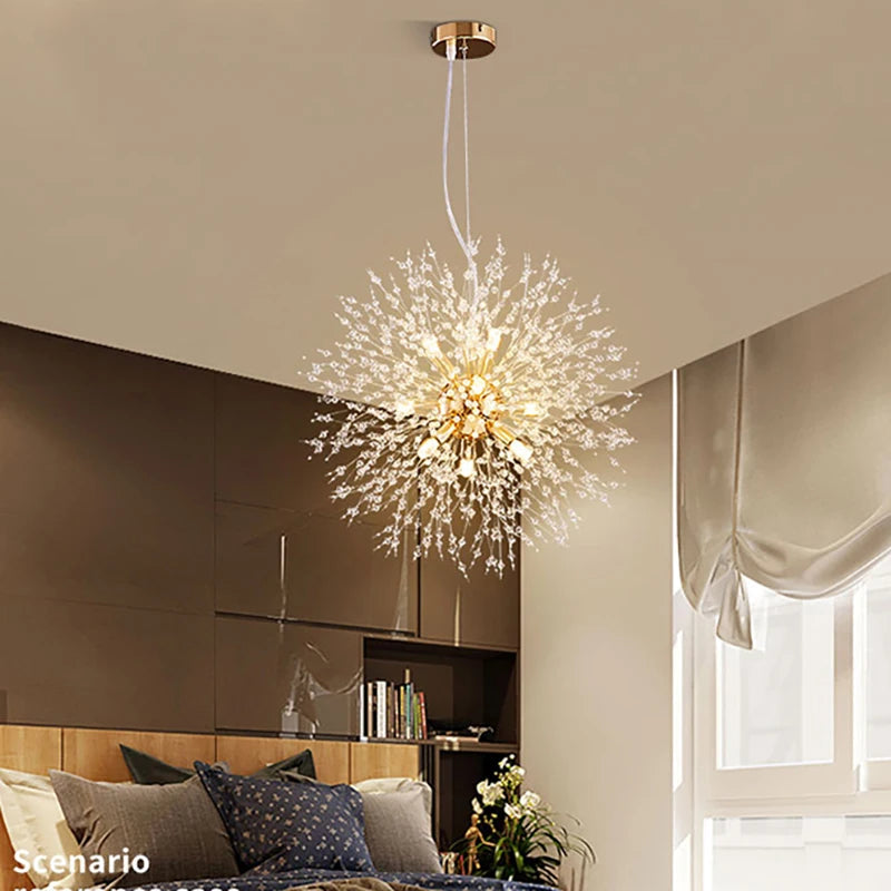 Modern Sky Star Fireball Crystal Pendant LED Lighting Royal Lights & Home Decor