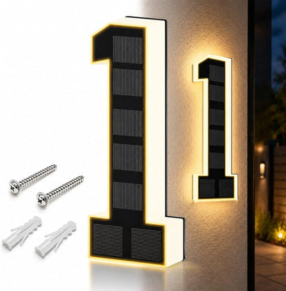 Large Waterproof Address Sign Modern Light
