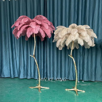 Ostrich Feather Floor Lamp for Living Room Royal Lights & Home Decor