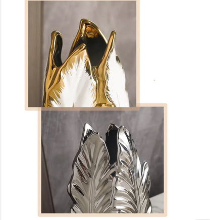 luxury gold-painted ceramic high-end vases for Decoration