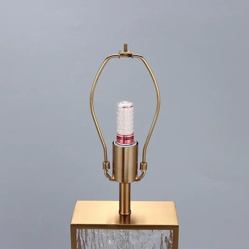 Modern Table Lamp Glass Body Marble Led Stand Desk Light