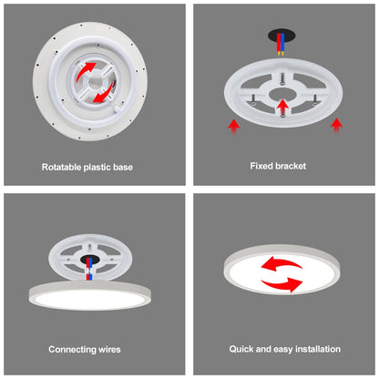 220V LED Ceiling Light Dimmable With Remote Control RGB 3000K-6500K Round Lamp