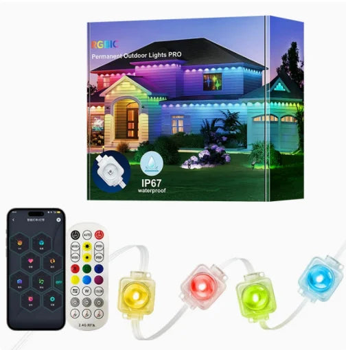 Light String with App Remote Control Music Sync for House Roof Décor
