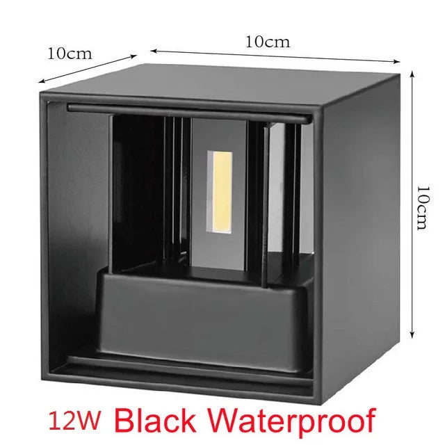 LED Aluminum Square LED wall lamp