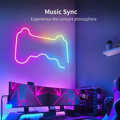 LED Strip Lights 5M/16.4ft Flexible Neon LED Lights work with Alexa