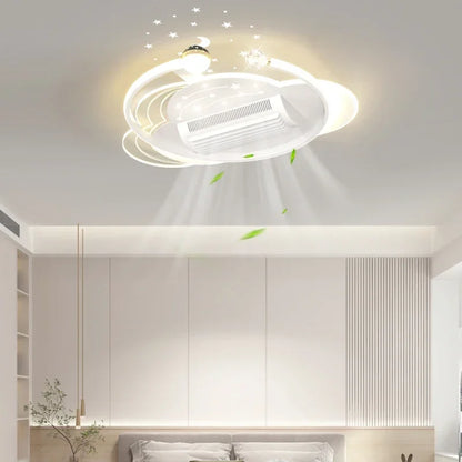 Starry Sky Leaf Free Fan Ceiling Light