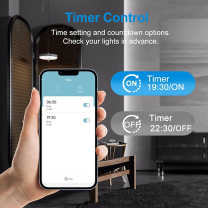 Smart WiFi Smart Light Switches glass panel No Neutral Wire
