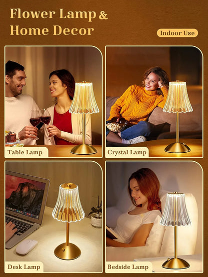 Table Lamp LED Touch Sensor Desktop Night Light Rechargeable Wireless