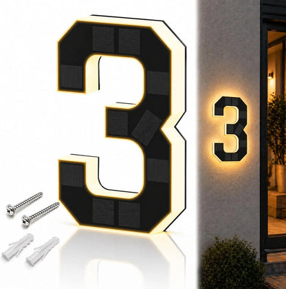 Large Waterproof Address Sign Modern Light