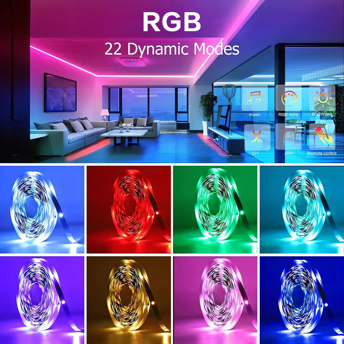 Color-hanging LED Strips Set