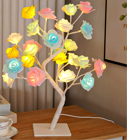 LED Rose Leaf Table Lamp USB Fairy Light Night Lights Royal Lights & Home Decor