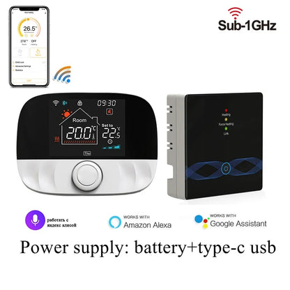 Smart WiFi Floor Heating For Gas Boiler Battery Temperature Controller