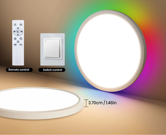 220V LED Ceiling Light Dimmable With Remote Control RGB 3000K-6500K Round Lamp