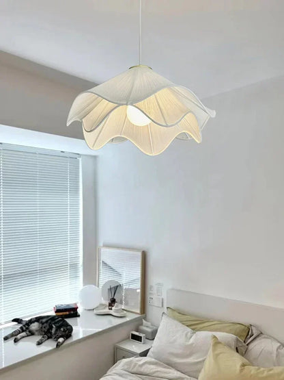 Flowers Cloth Chandelier Home Decoration French Led Pendant Lights